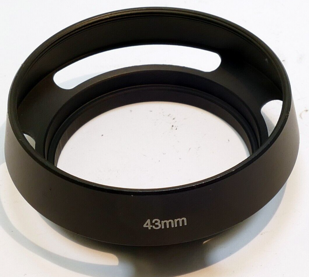 43mm Lens Hood Shade  vented metal screw in threaded double Fujifilm XF 23mm f/2