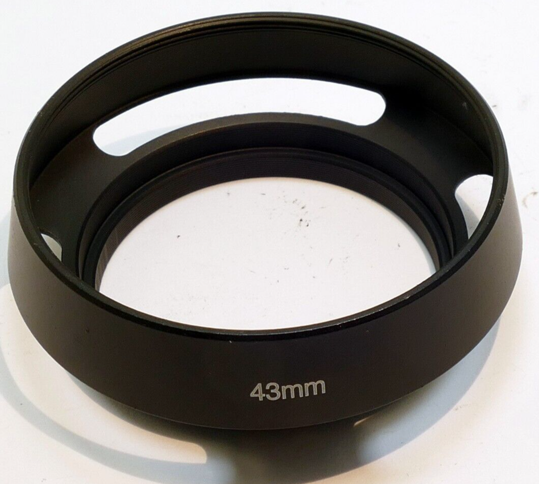43mm Lens Hood Shade  vented metal screw in threaded double Fujifilm XF 23mm f/2