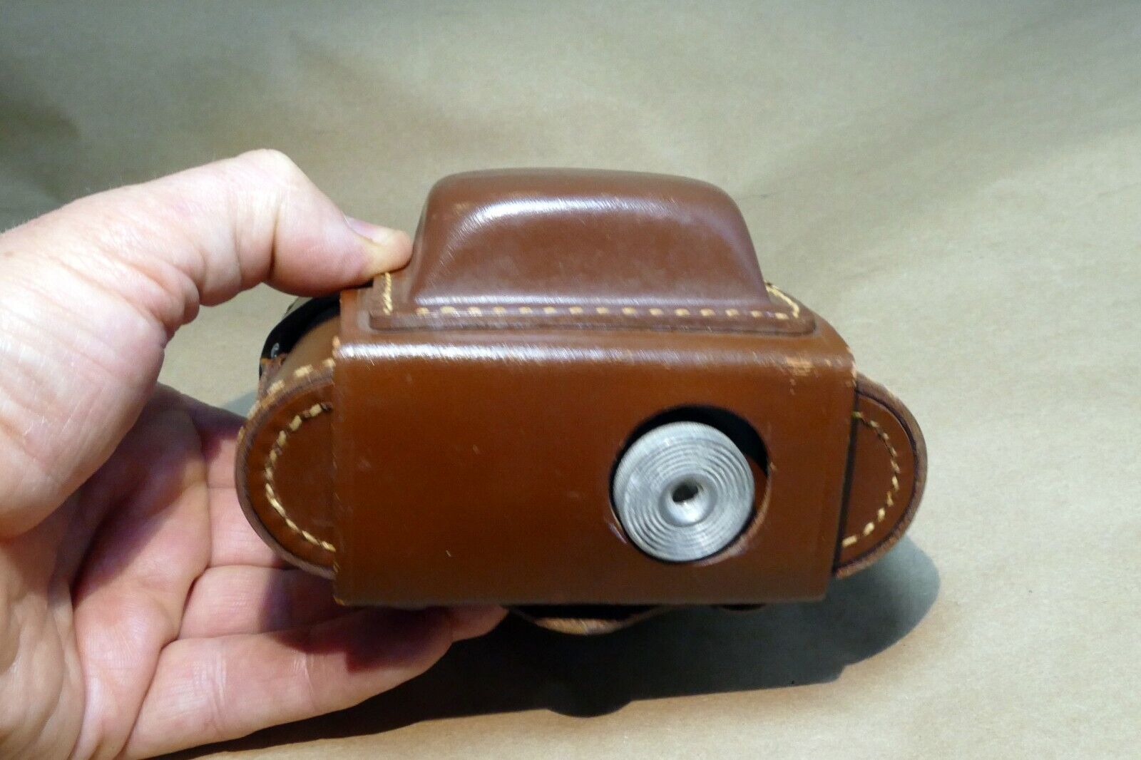 vintage camera case small Kodak Ansco Agfa rangefinder
