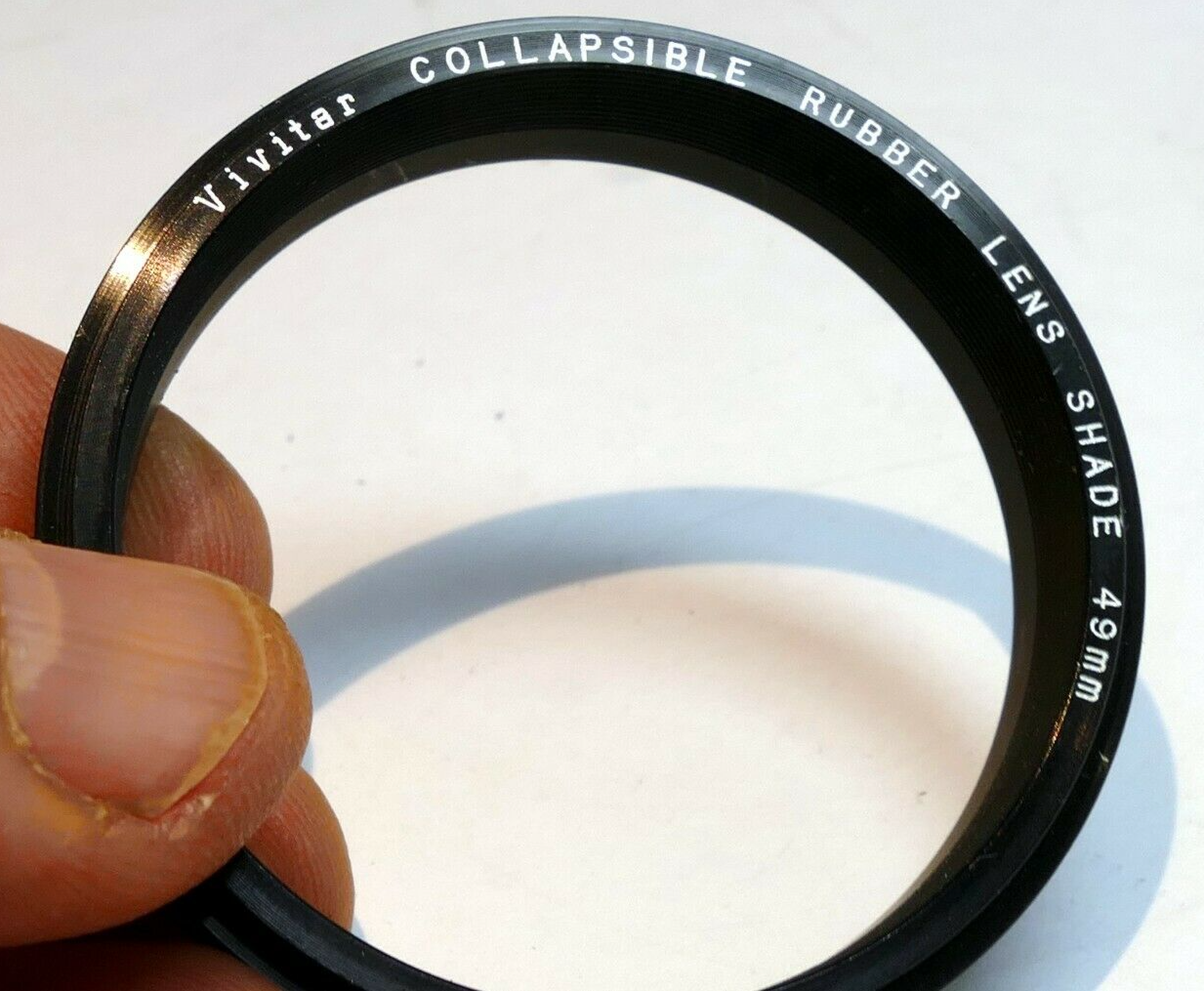 49mm to 49mm Step-up ring Metal double threaded for lens hood  (missing rubber)