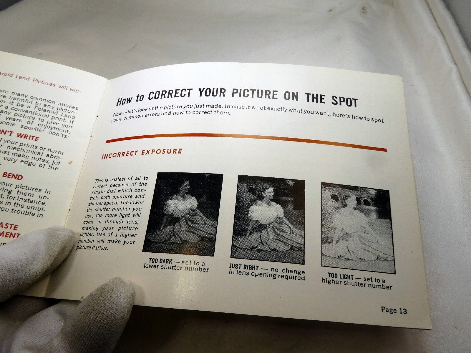 Polaroid speedliner Land 95A Camera Instructions Manual Guide  English EN