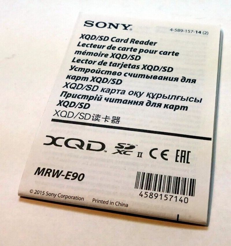 SONY  XQD/SD Card Reader Manual MRW-E90 GUIDE
