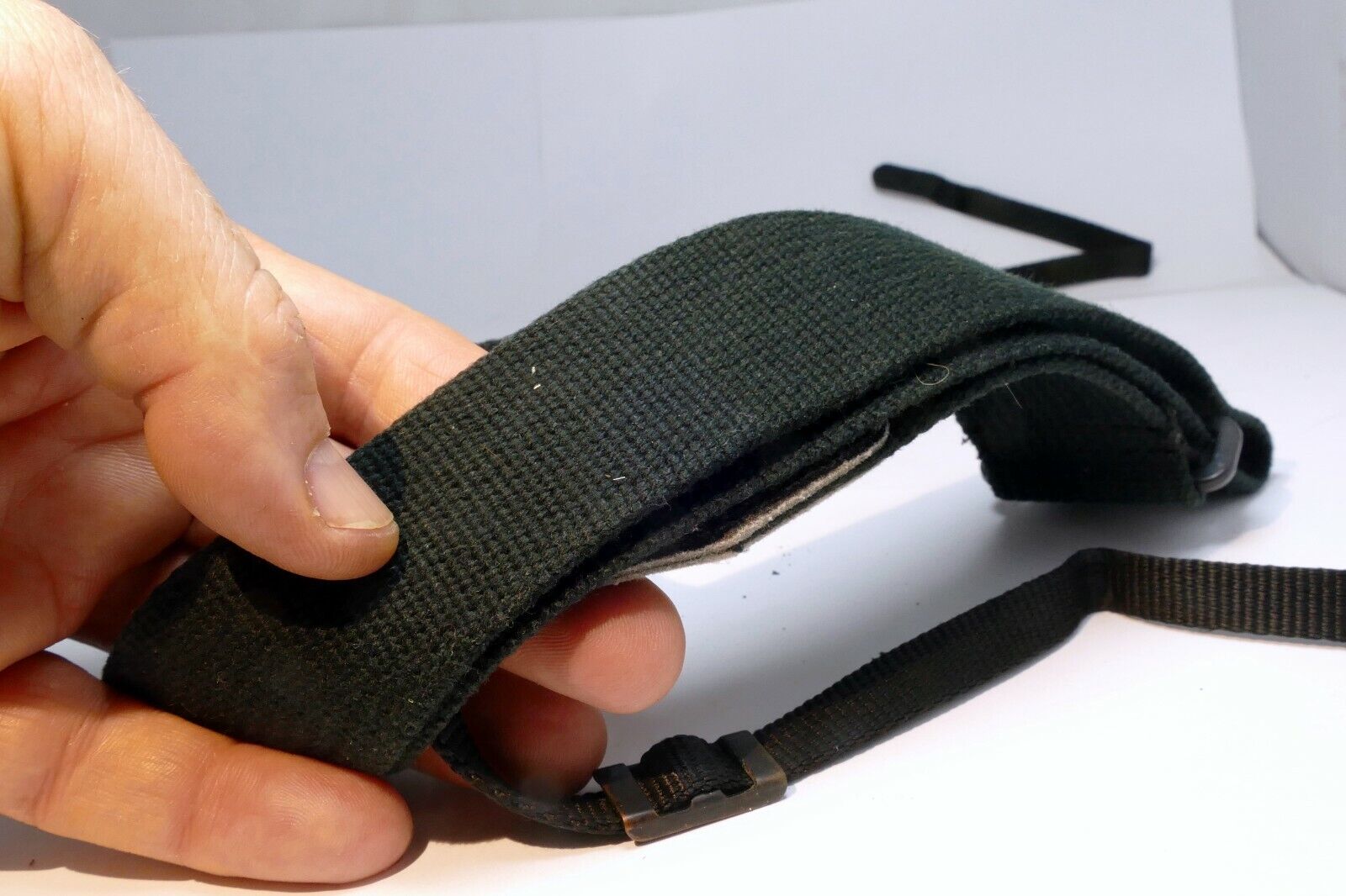 Minolta Canvas Black camera neck hand strap 44" long 4cm wide