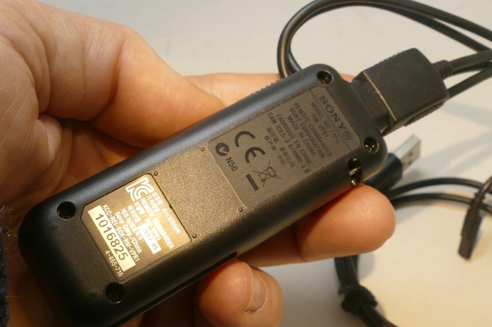 SONY RMT-VP1K Remote Commander with two and three pin cables.