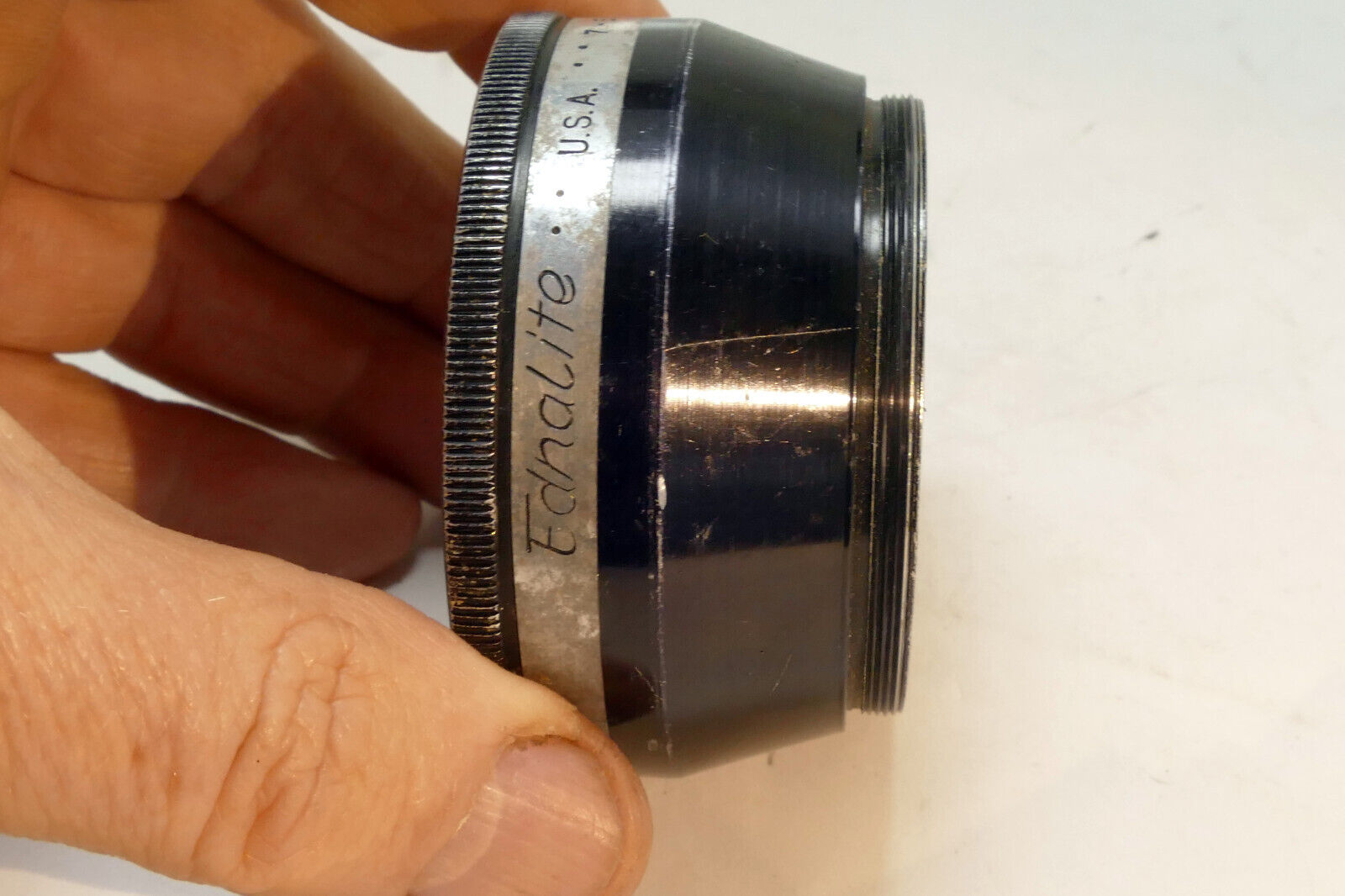 Ednalite Series 7 VII Lens Hood / Shade made in USA Metal threaded 7-S