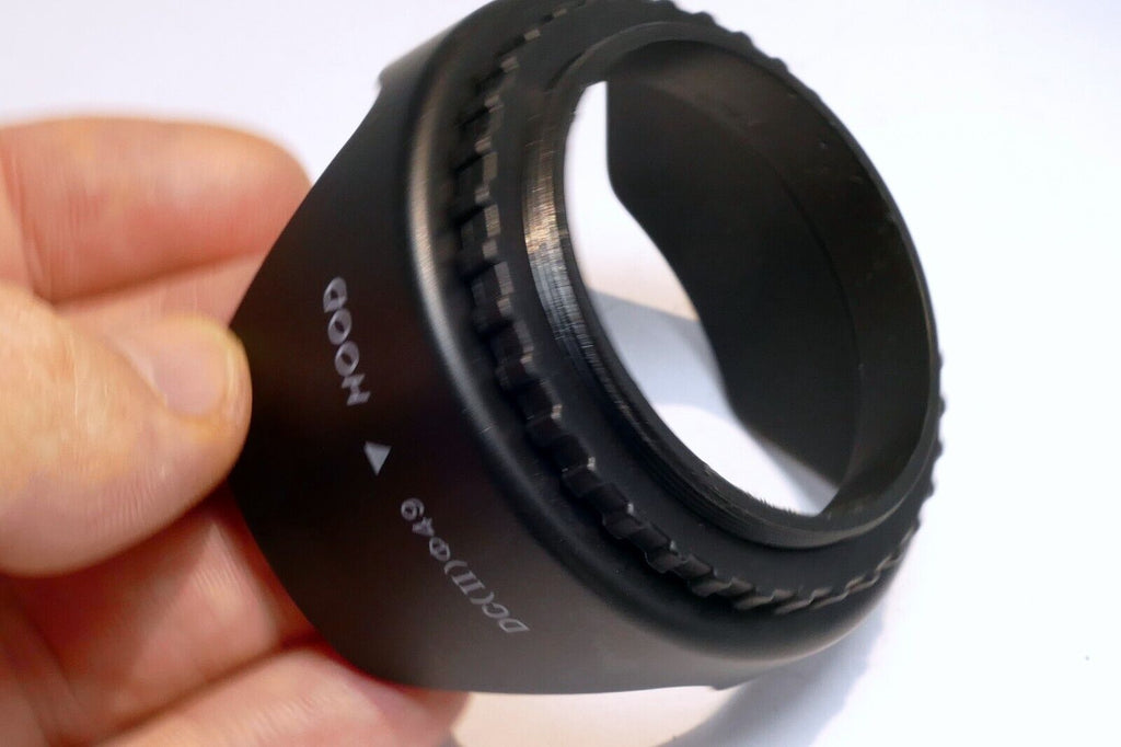 49mm OD Lens Hood Shade plastic petal threaded