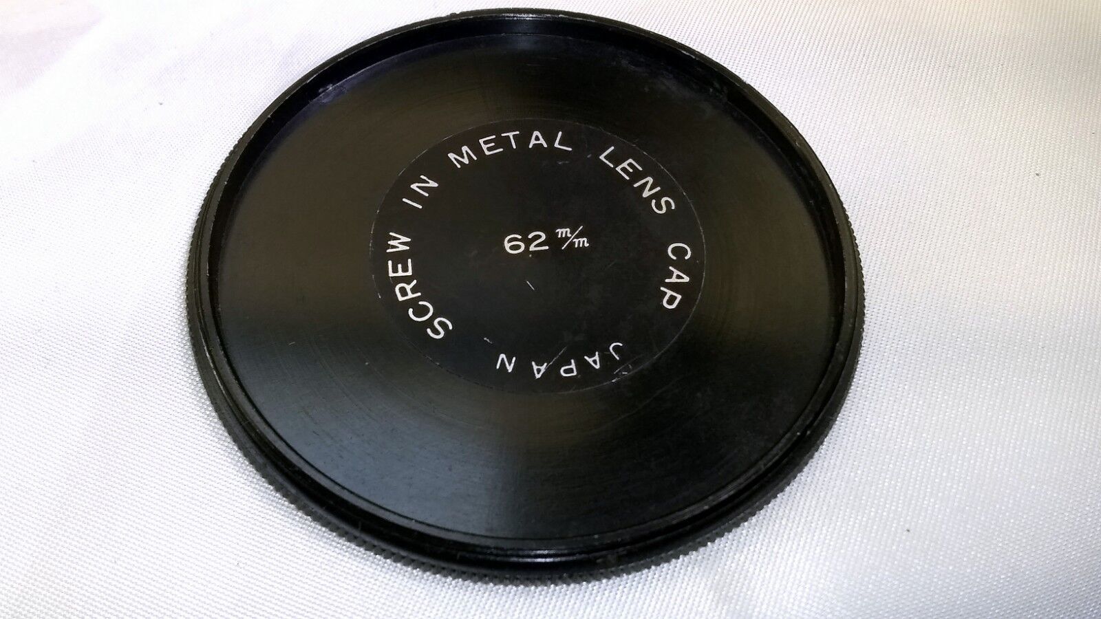 62mm Screw in Metal Front Lens Cap sturdy vintage stacking with male threads