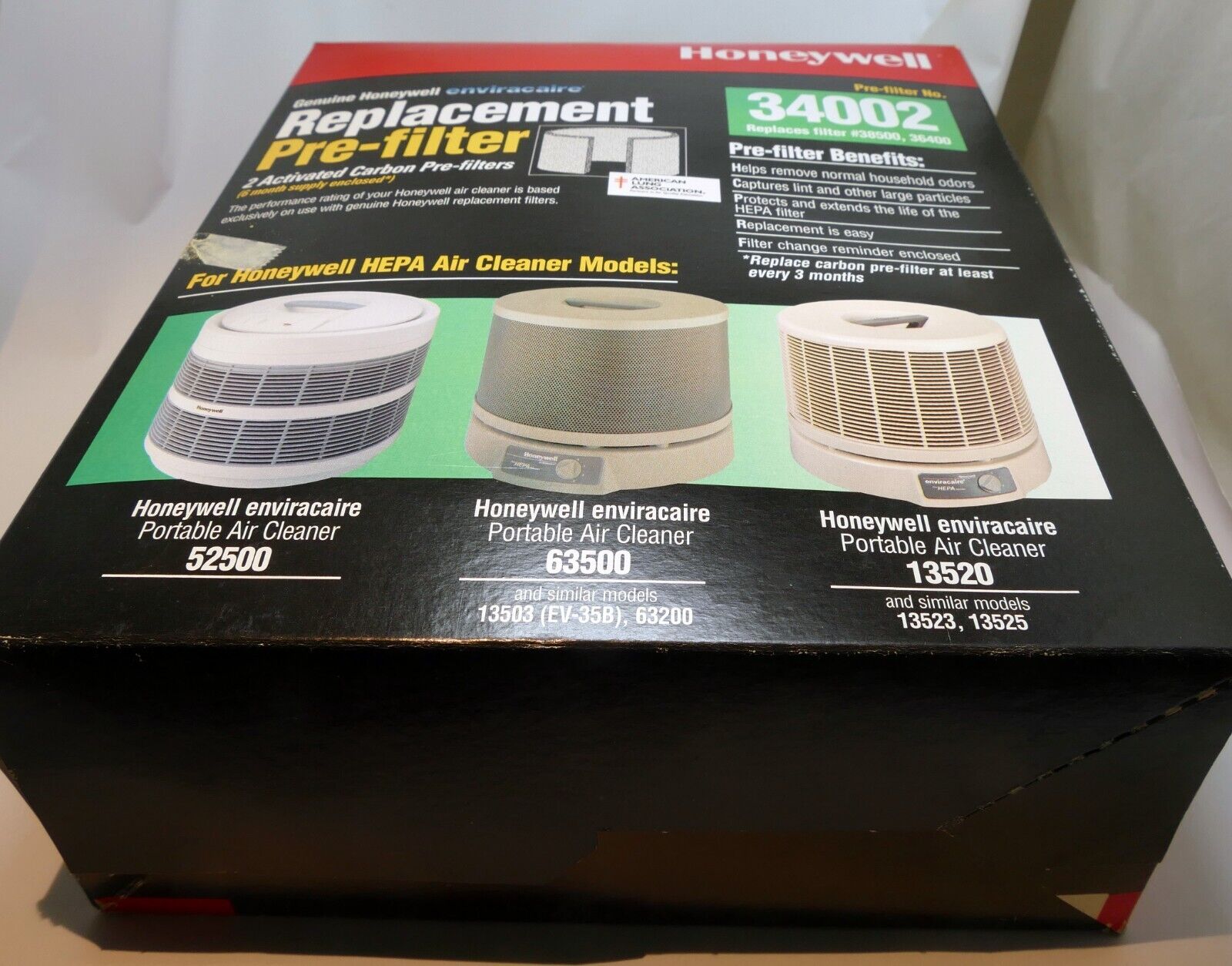 HONEYWELL REPLACEMENT PRE-FILTER 34002, 38500, 36400 CARBON FILTERS 2 Pack