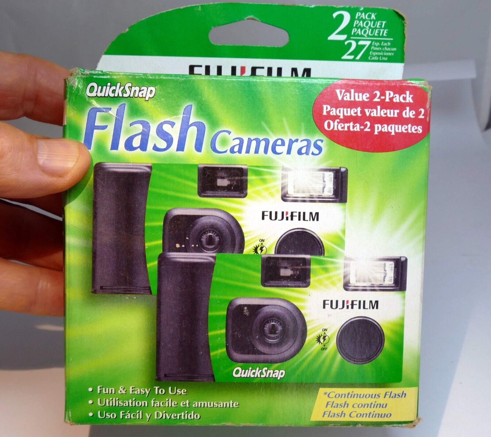 FujiFilm Quick Snap 35mm Cameras 2 Pack Continuous Flash Exp. 2020