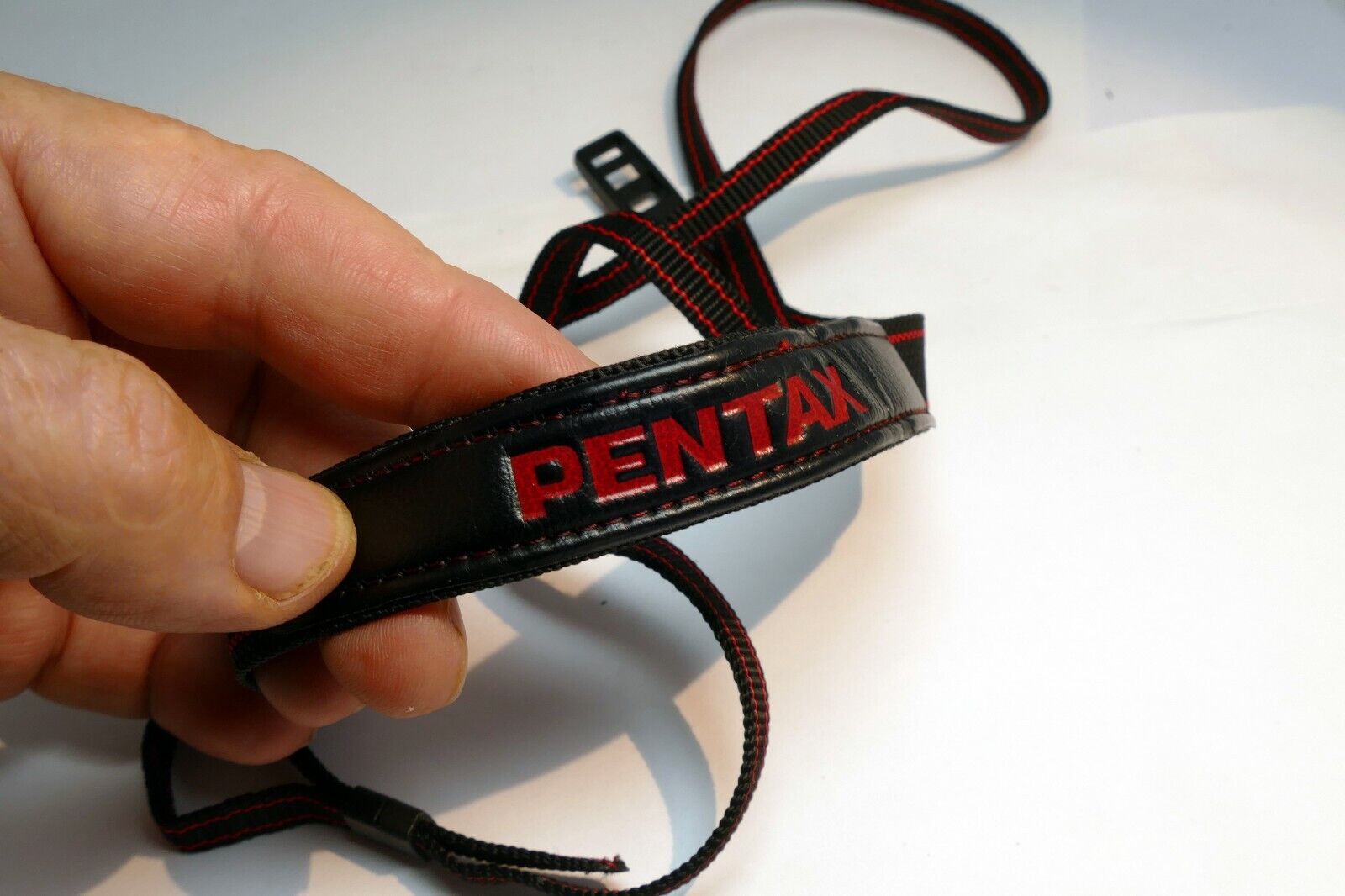 Pentax Asahi Black / Red Wrist Camera Strap   Genuine OEM vintage
