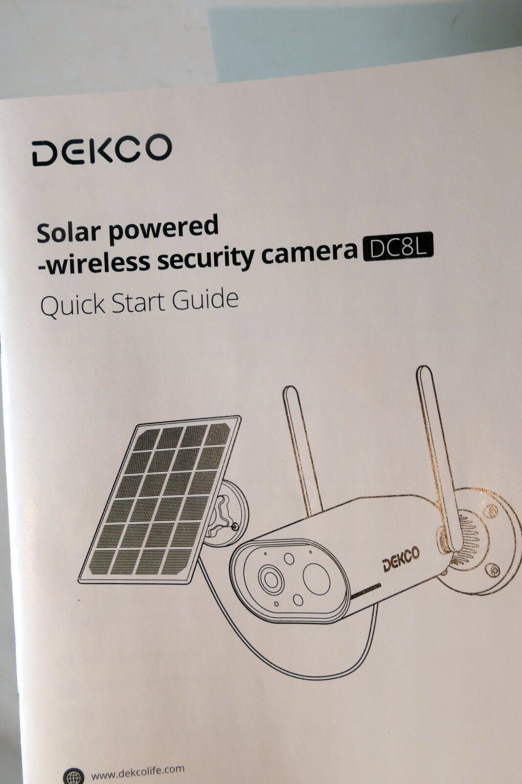 DEKCO Solar CCTV DC8L security Camera guide manual
