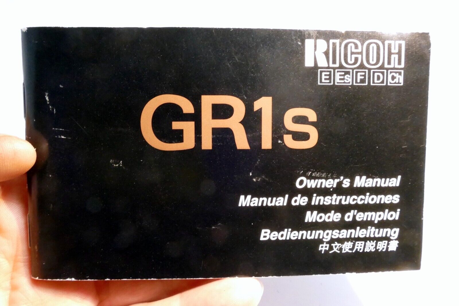 Ricoh GR1S Owners Manual Guide camera English Espanol Francais German