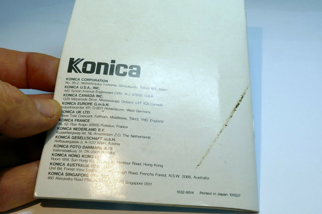 Konica Big Mini BM-201 Camera Guide Instruction Manual English Francais Espanol