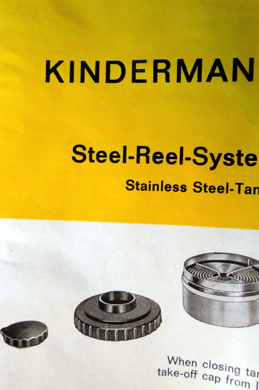 Kinderman Steel-Reel-System tank guide manual
