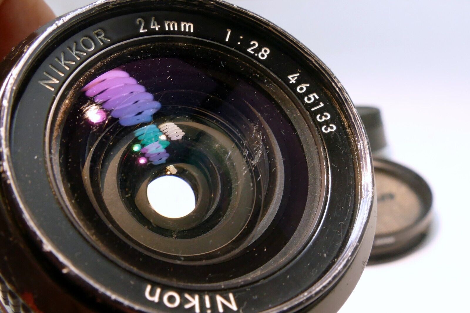 Nikon 24mm f2.8 Ai Lens prime Wide angle with fungus webbing inside - AS IS read