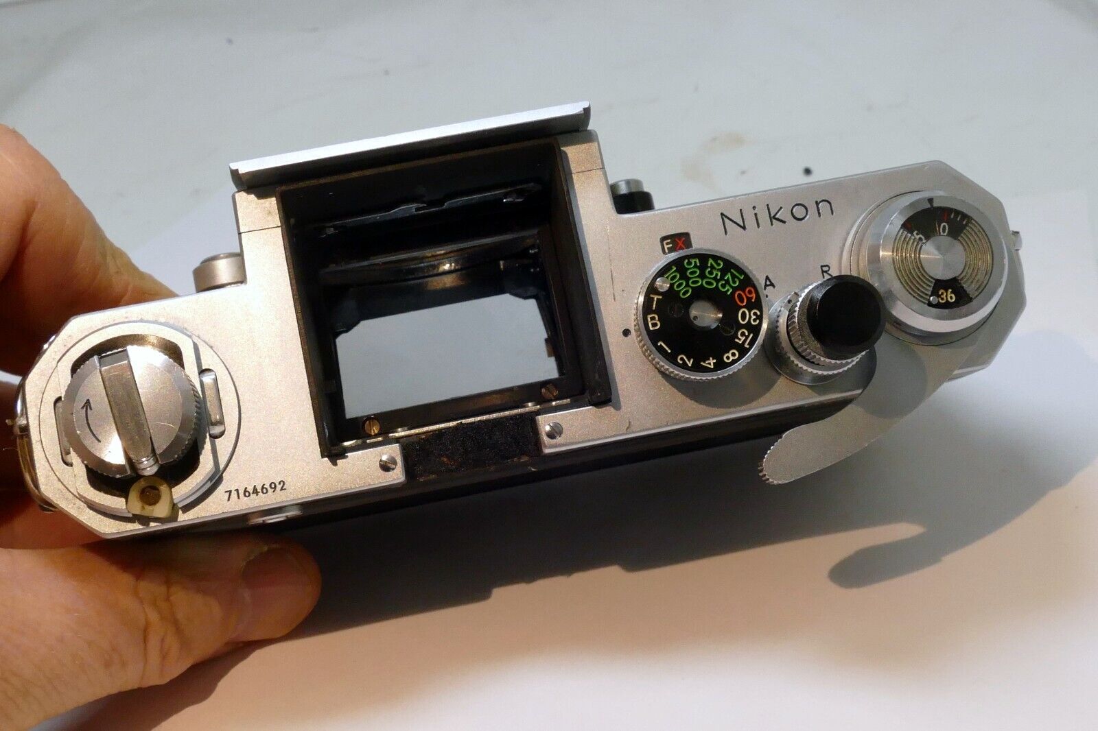 Nikon F 35mm film camera body only S# 7164692 - works good