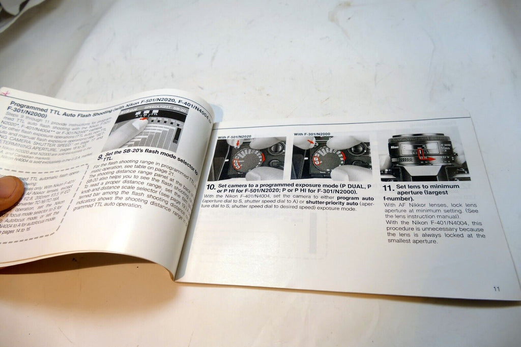 Nikon SB-20 Speelight Flash  Instructions manual guide English EN - vintage