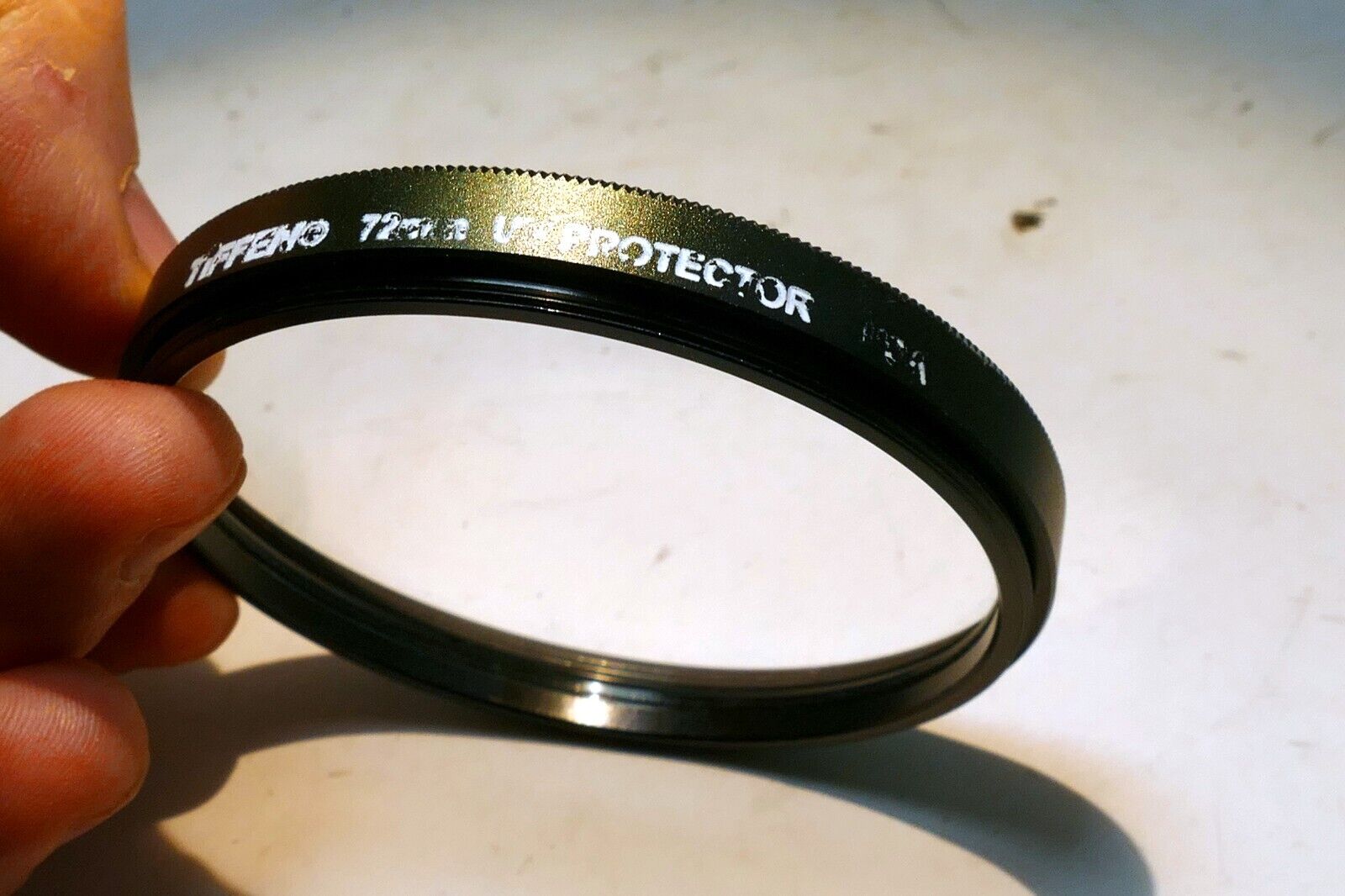 Tiffen 72mm Filter  UV  Protector  made in USA with green teal rim