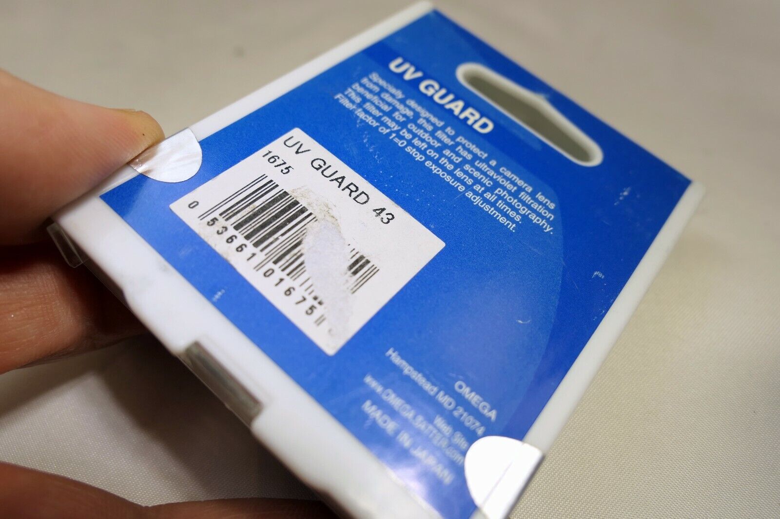 Omega 43mm UV Guard Lens Filter screw in type  - New