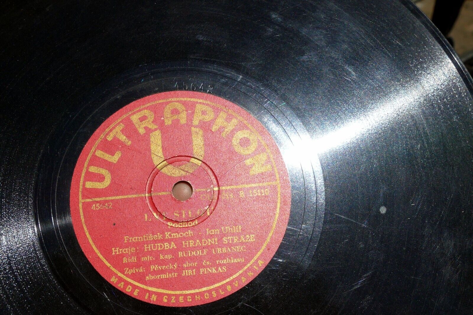 10" 78rpm Hudba Hradní Stráže 15110 Ultraphon Pestry Sokole 1948