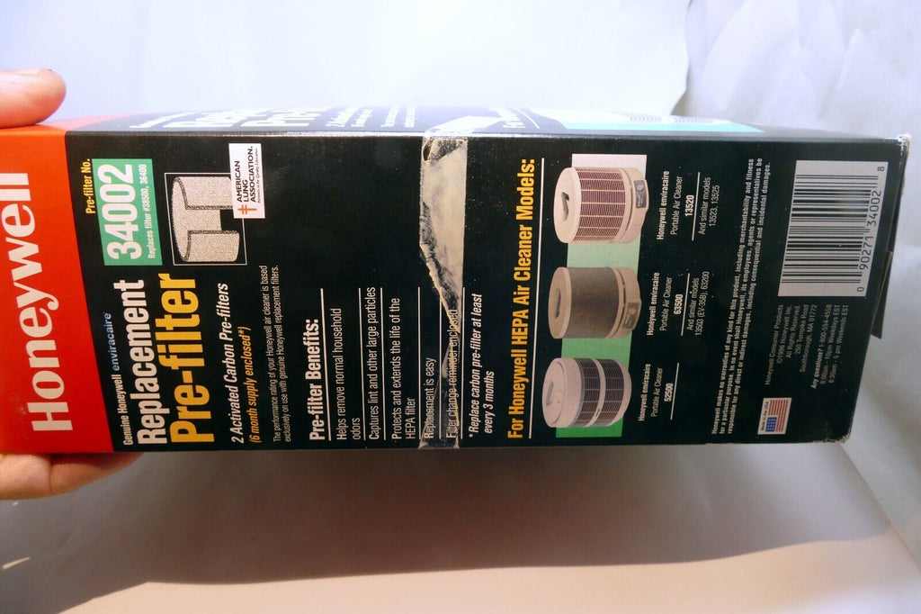 HONEYWELL REPLACEMENT PRE-FILTER 34002, 38500, 36400 CARBON FILTERS 2 Pack