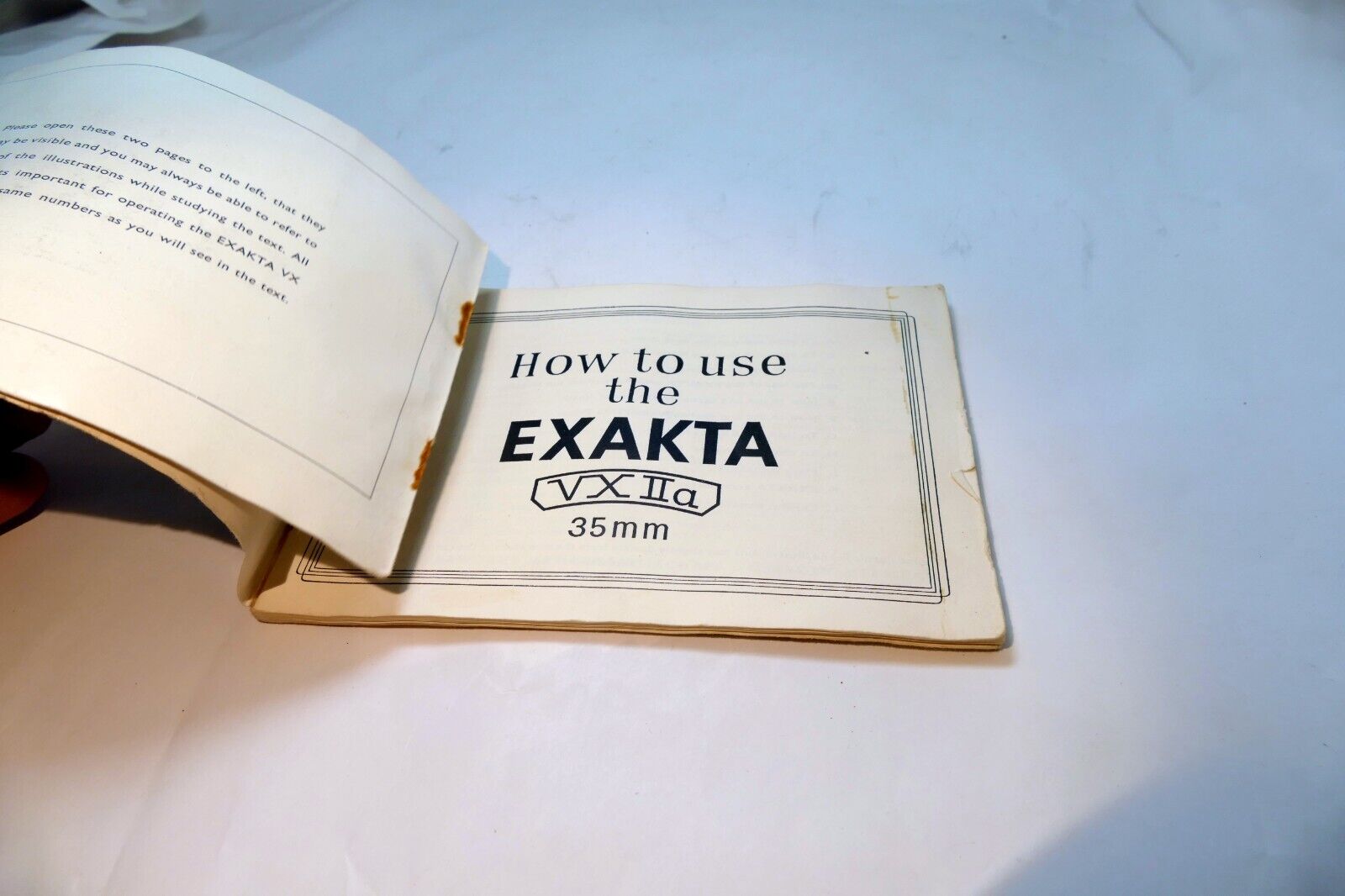 Exakta VX IIA Camera Guide Booklet/Manual Ihagee English EN