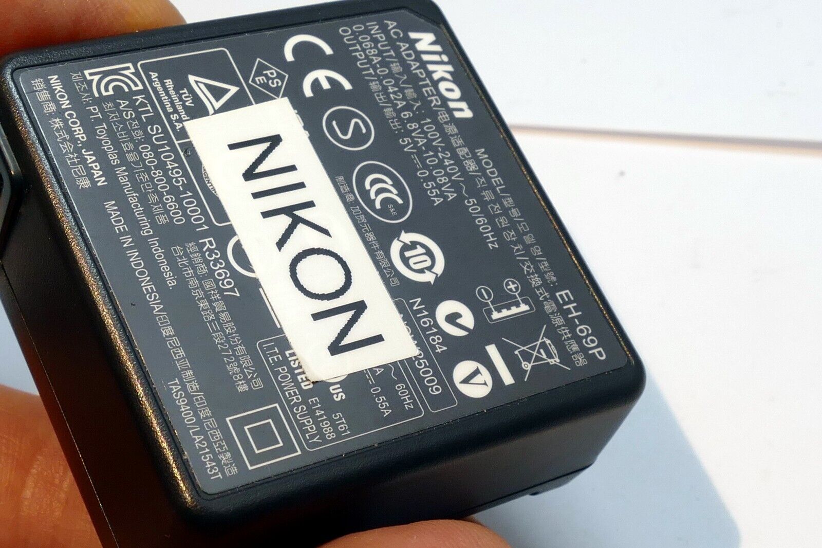 Nikon EH-69P AC battery charger adapter for Coolpix cameras OEM missing USB cabl
