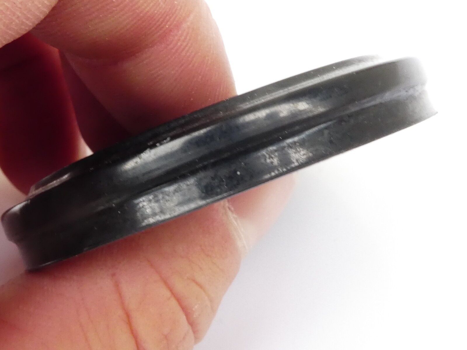 Used Vivitar 49mm Lens Front Cap Black slip-on type plastic made in Japan