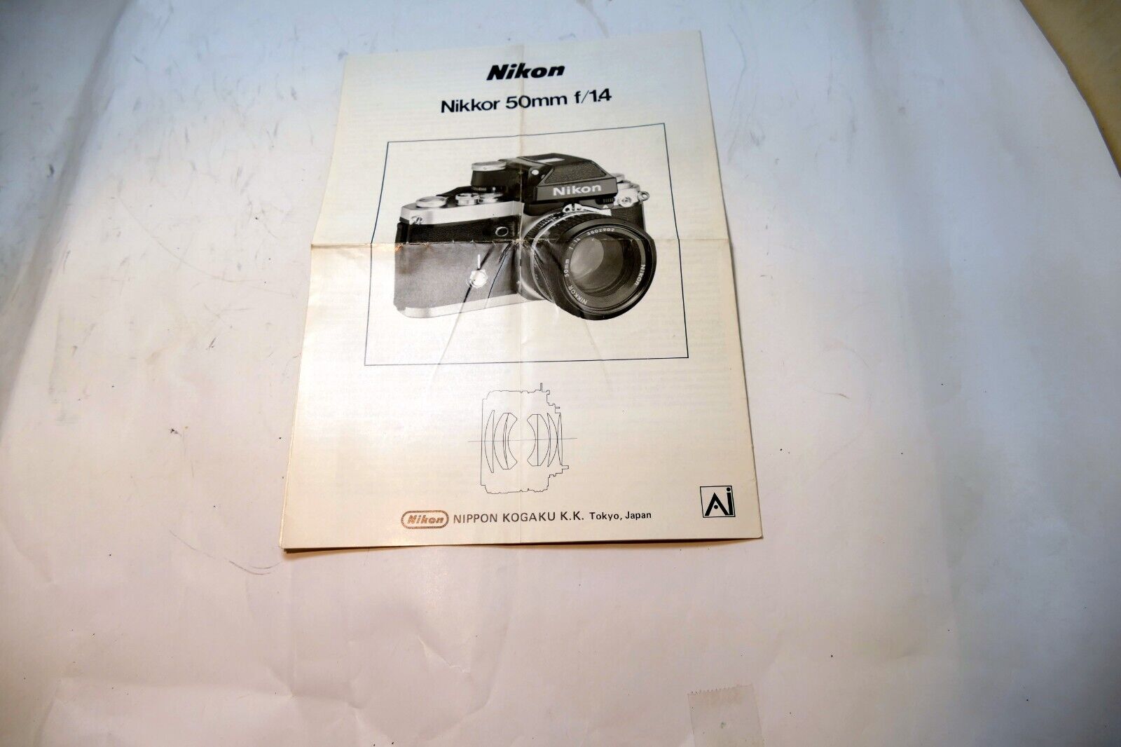 Nikon Nikkor 50mm f1.4 F KK Ai LENS Instruction Guide Manual 1979