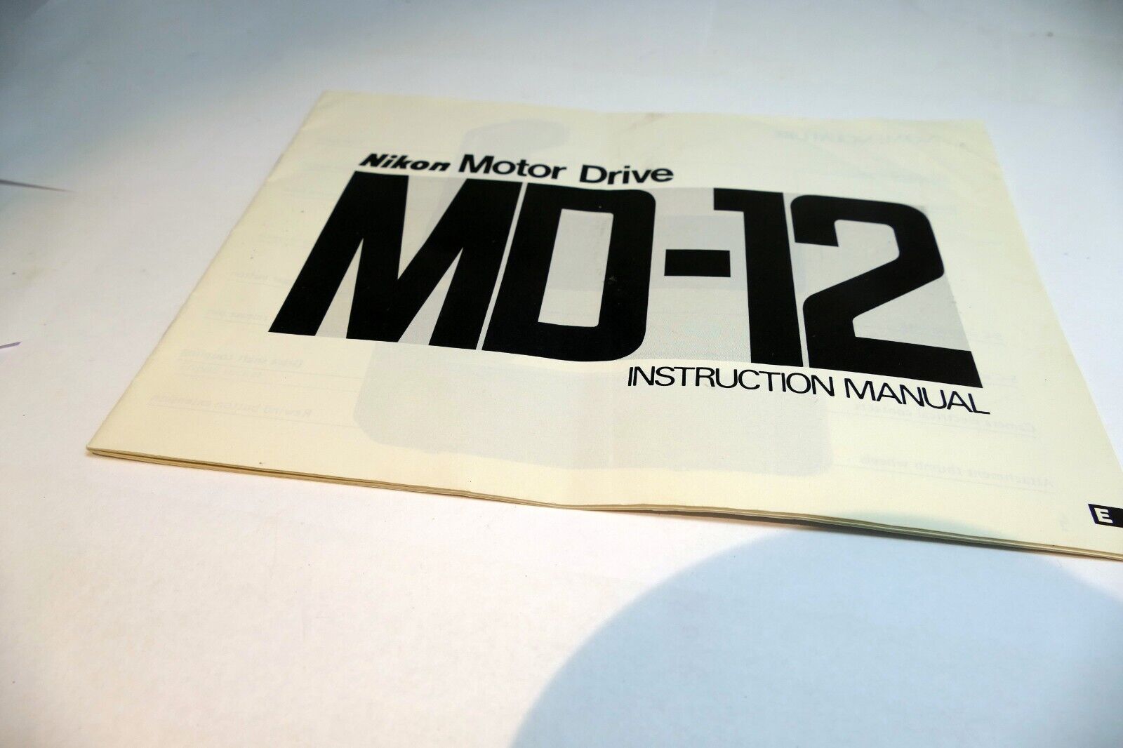 Nikon MD-12 Motor Drive  Instruction Manual Guide  En English