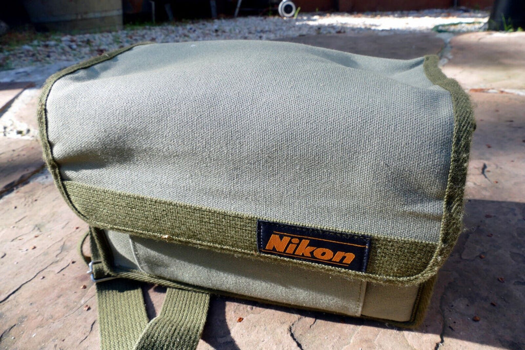 Nikon ME FG camera Case vintage Genuine OEM canvas green khaki