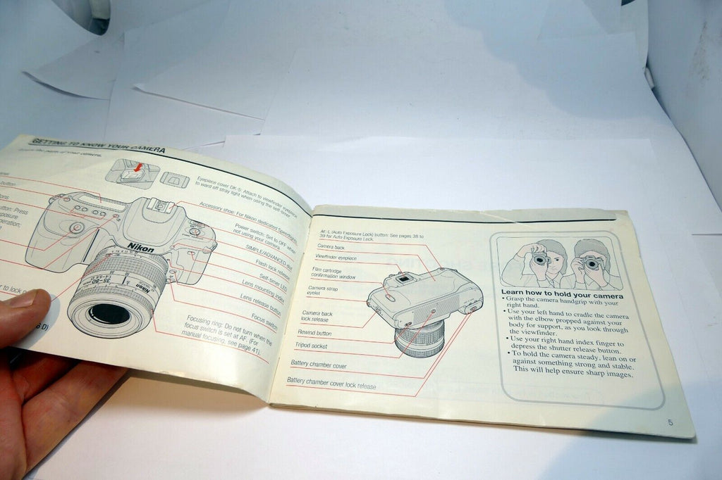 Nikon N50 CAMERA Guide Book  Instruction manual missing cover page