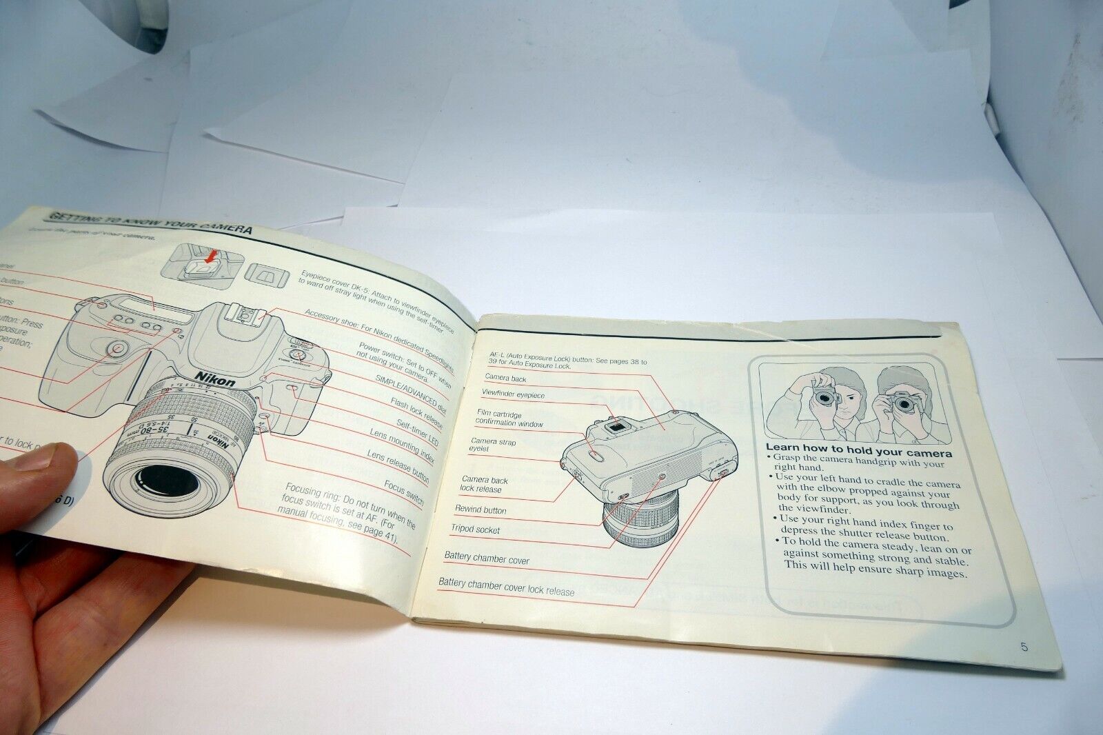 Nikon N50 CAMERA Guide Book  Instruction manual missing cover page