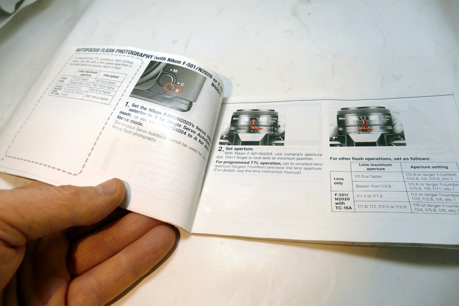 Nikon SB-20 Speedlight Flash Instructions manual guide English EN - vintage
