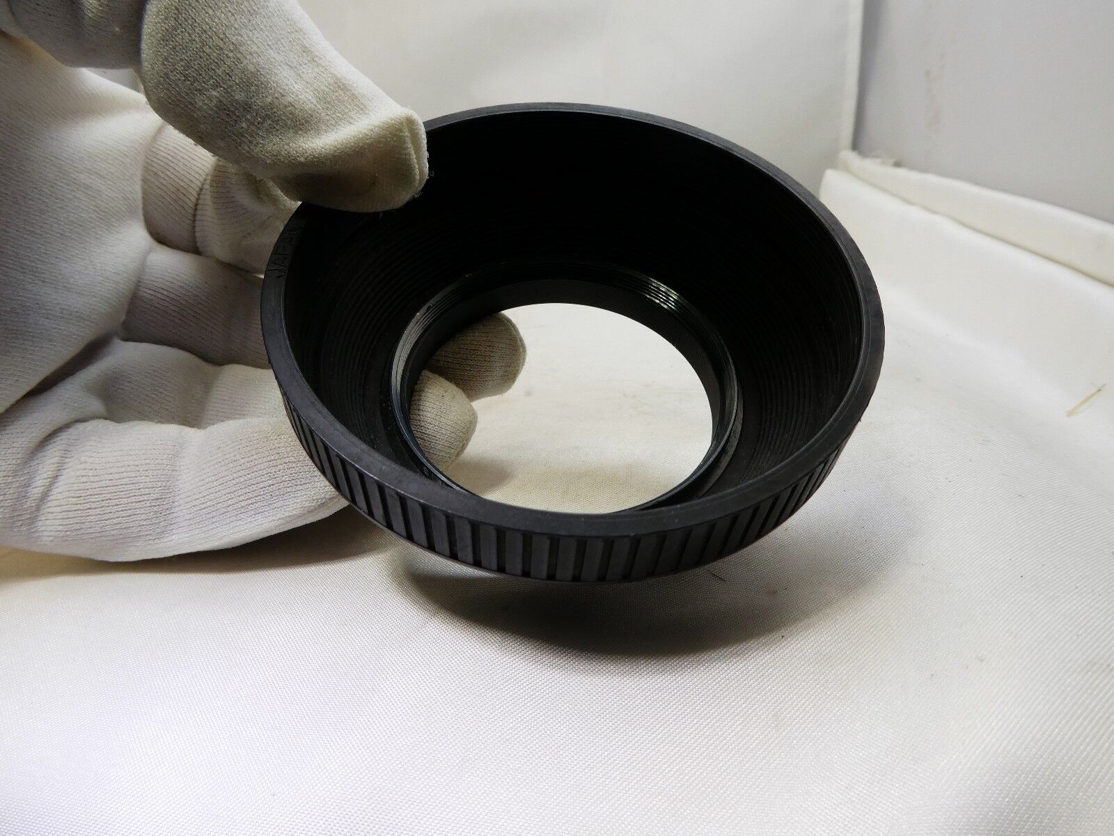 52mm Rubber Lens Hood with plastic rim  made in Japan with threads in the front