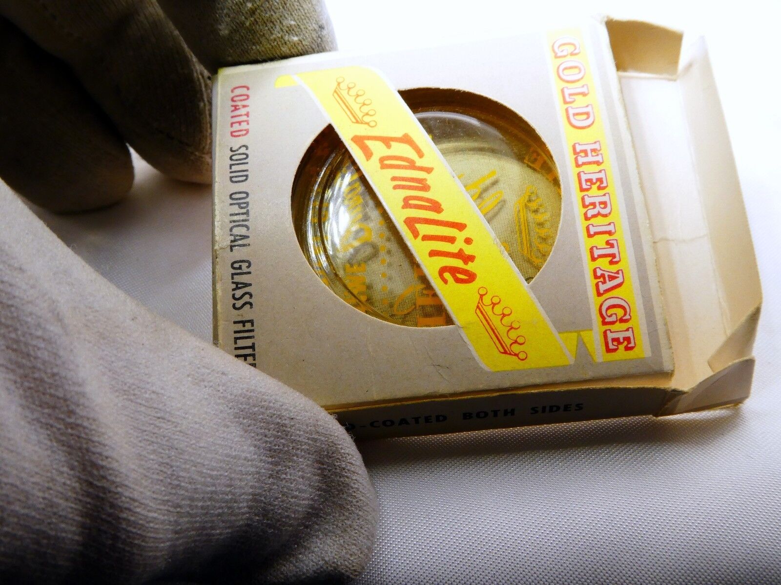 Empty Box for Ednalite series V 5 Chrome A Lens Filter Drop in vintage