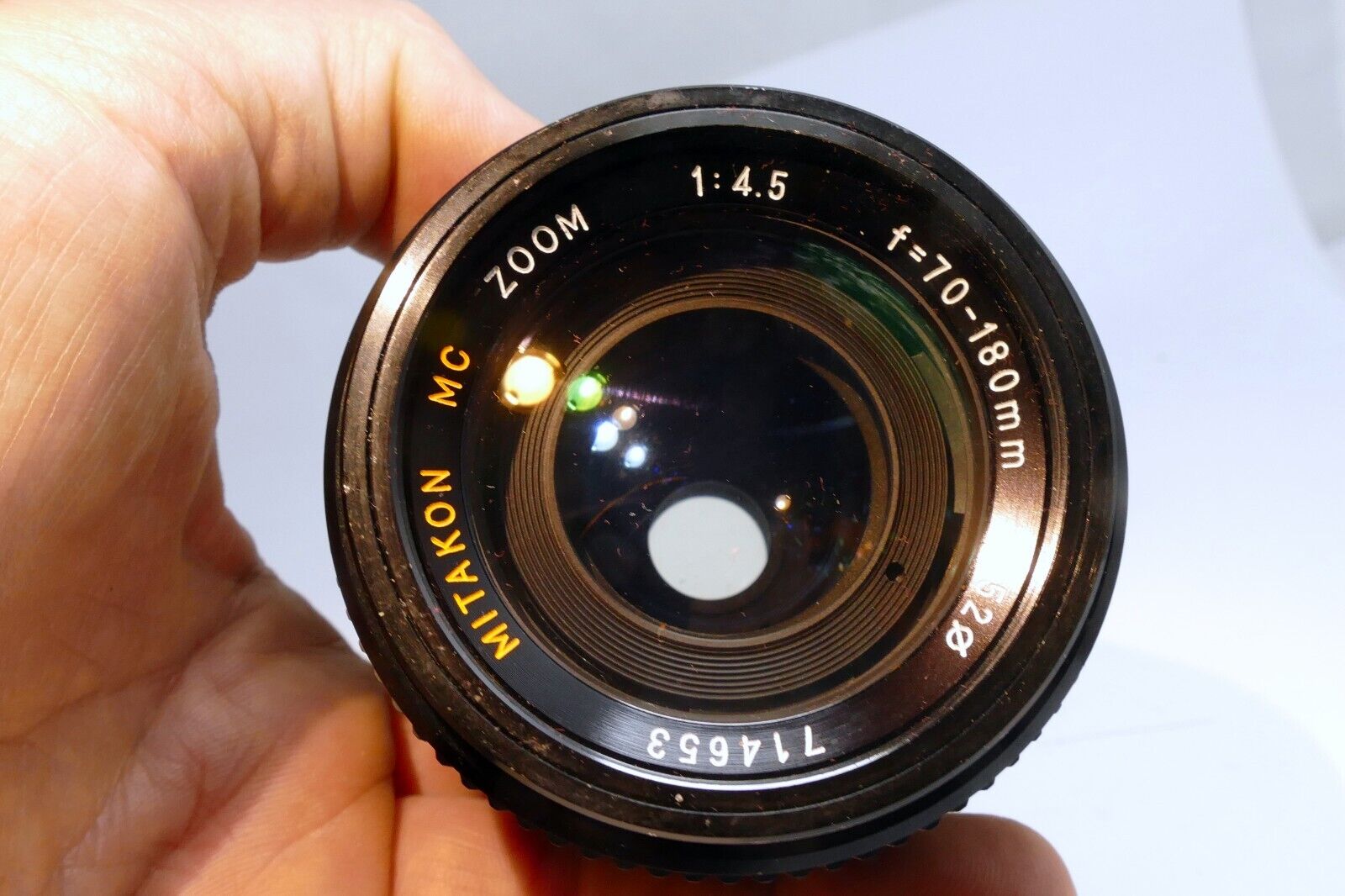Mitakon 70-180mm f4.5 FD Lens for Canon manual focus telephoto w/ haze AS IS