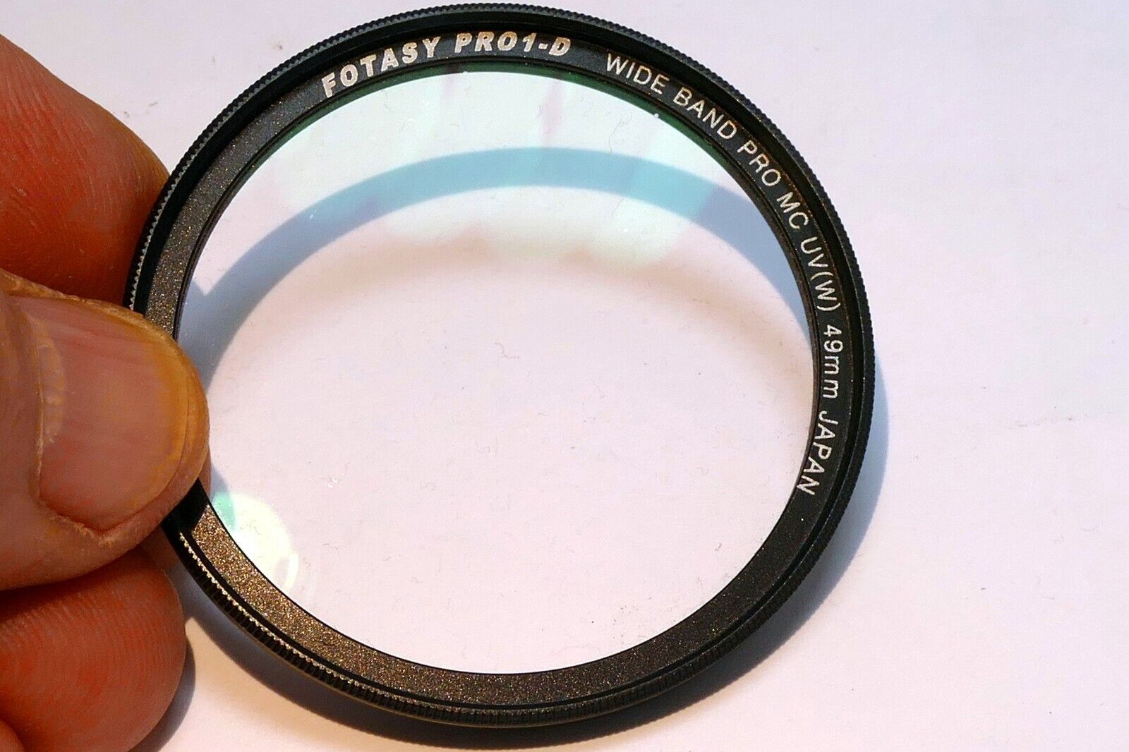 Fotasy 49mm MC UV Filter Pro1D Wide Band low slim profile angle