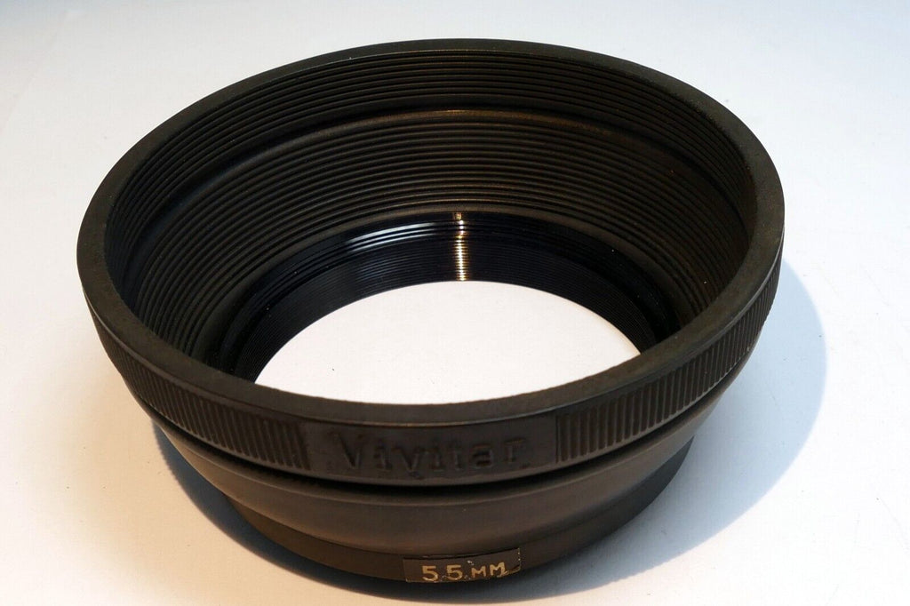Vivitar 55mm Rubber Lens Hood Shade double threaded collapsible