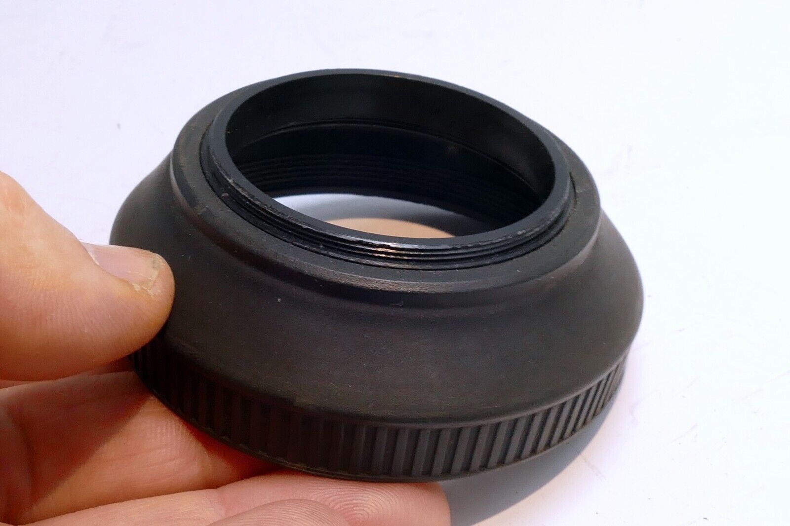 49mm Double Threaded Rubber Lens Hood Shade collapsible  for Normal 50mm lenses