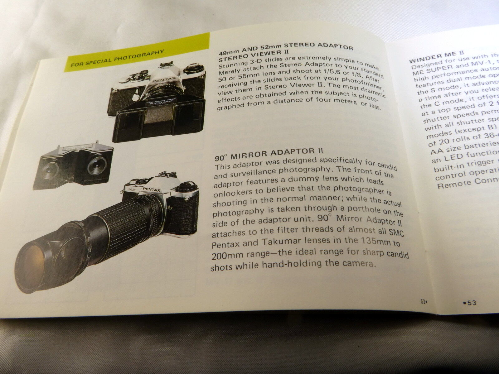 Pentax PK Asahi Lenses and Accessories Guide Genuine (EN) booklet brochure 1981