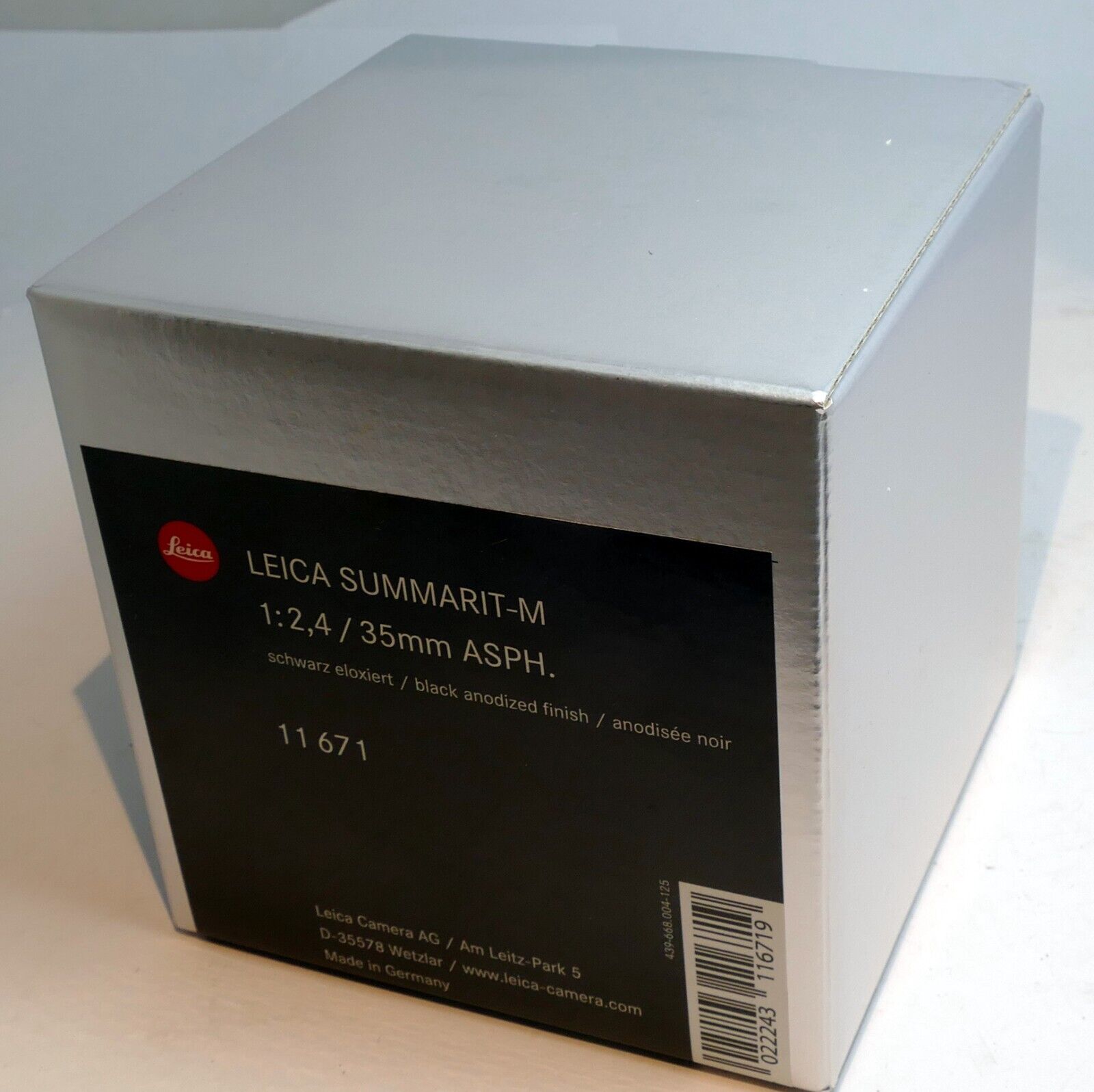 An Empty Box (only ) for 11671 Summarit-M 35mm f2.4  ASPH.  lens
