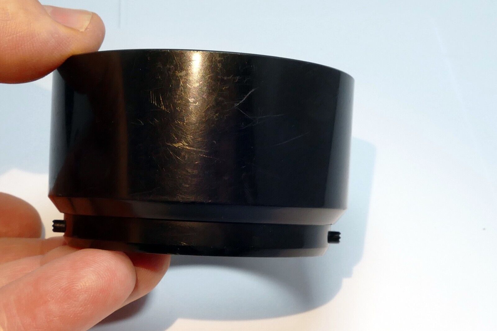 55mm Lens Hood Shade snap on plastic for 85mm 135mm telephoto