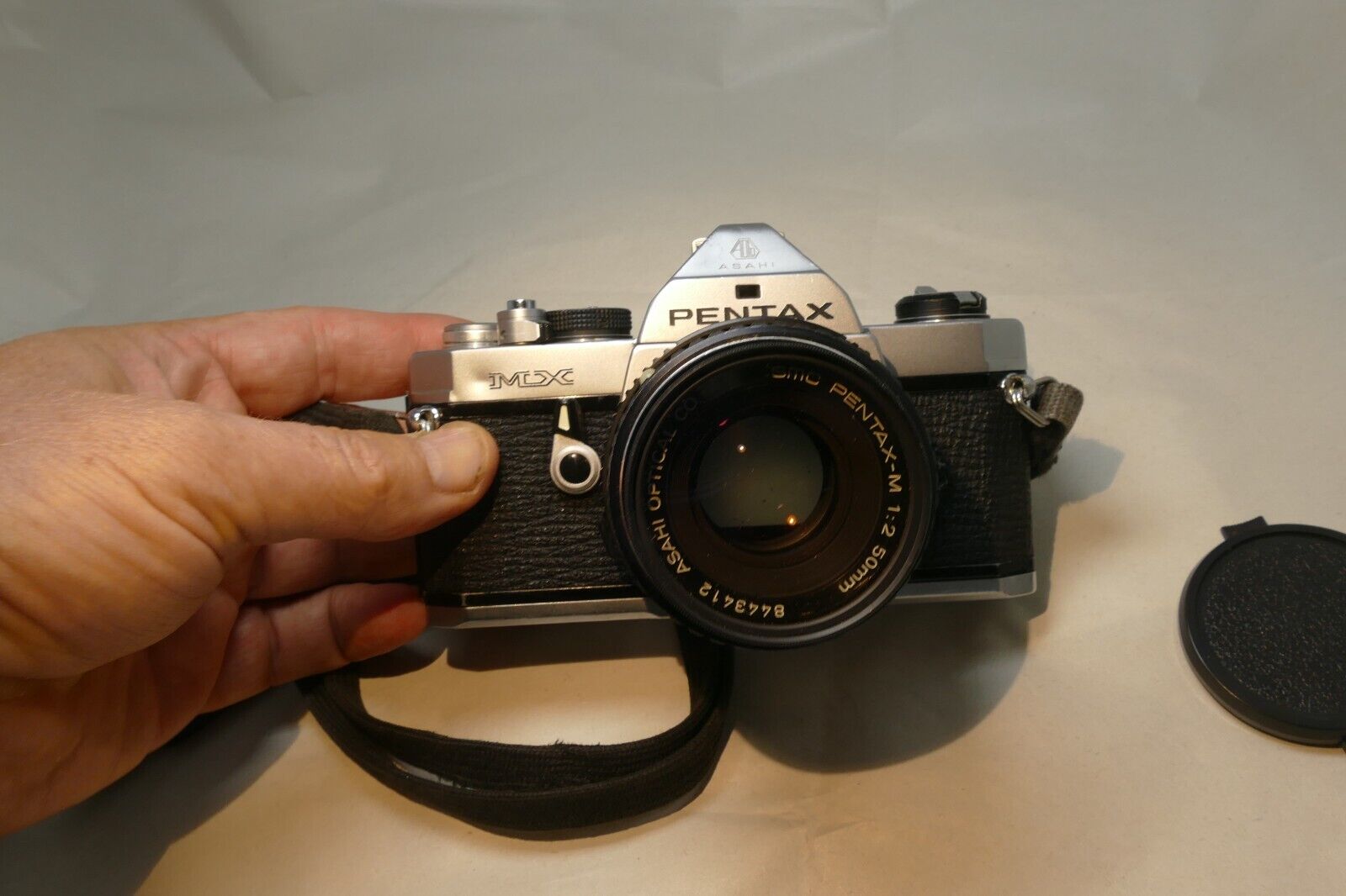 Pentax MX 35mm SLR Camera Kit w/ 50mm SMC F2 PK Lens - 3 F stops overexposes