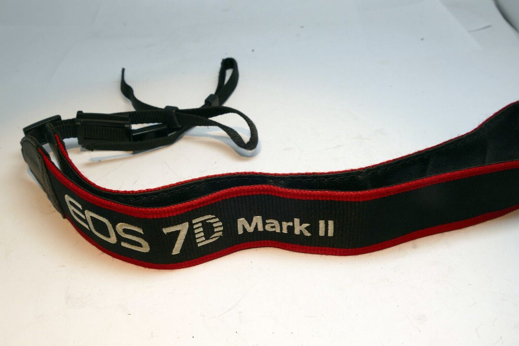 Canon EOS 7D Mark II Digital Camera Neck Shoulder Strap Black-Red - Genuine OEM