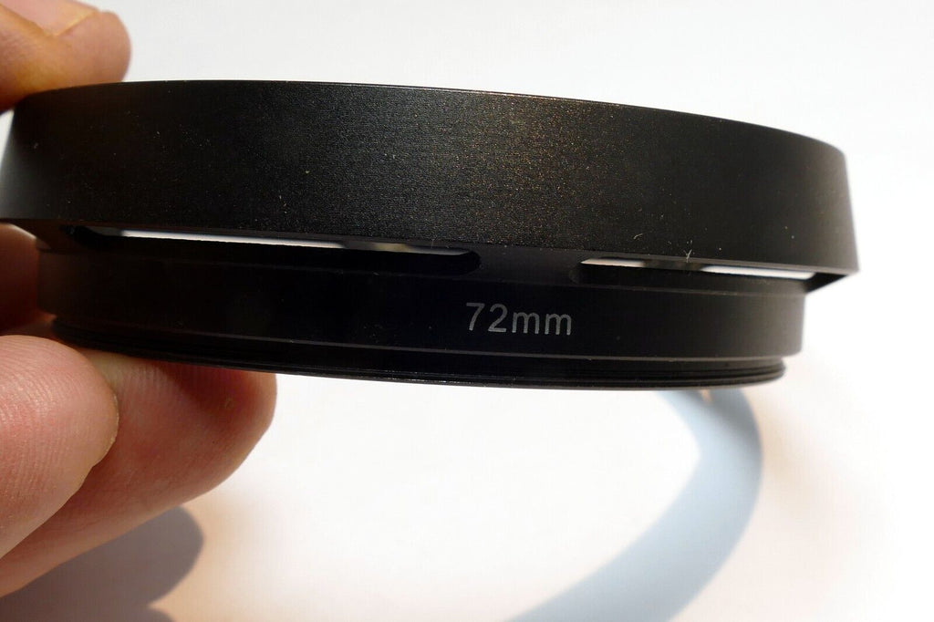 72mm  Lens Hood Shade threaded   metal vented