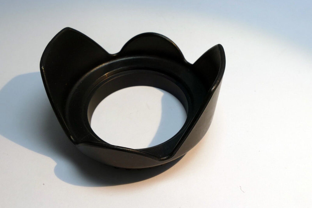 52mm plastic Lens Hood Shade  threaded  petal shaped for 18-5mm