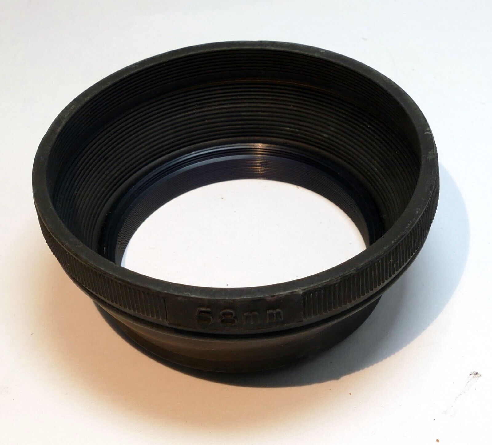 58mm Rubber Lens Hood Shade Single threaded collapsible