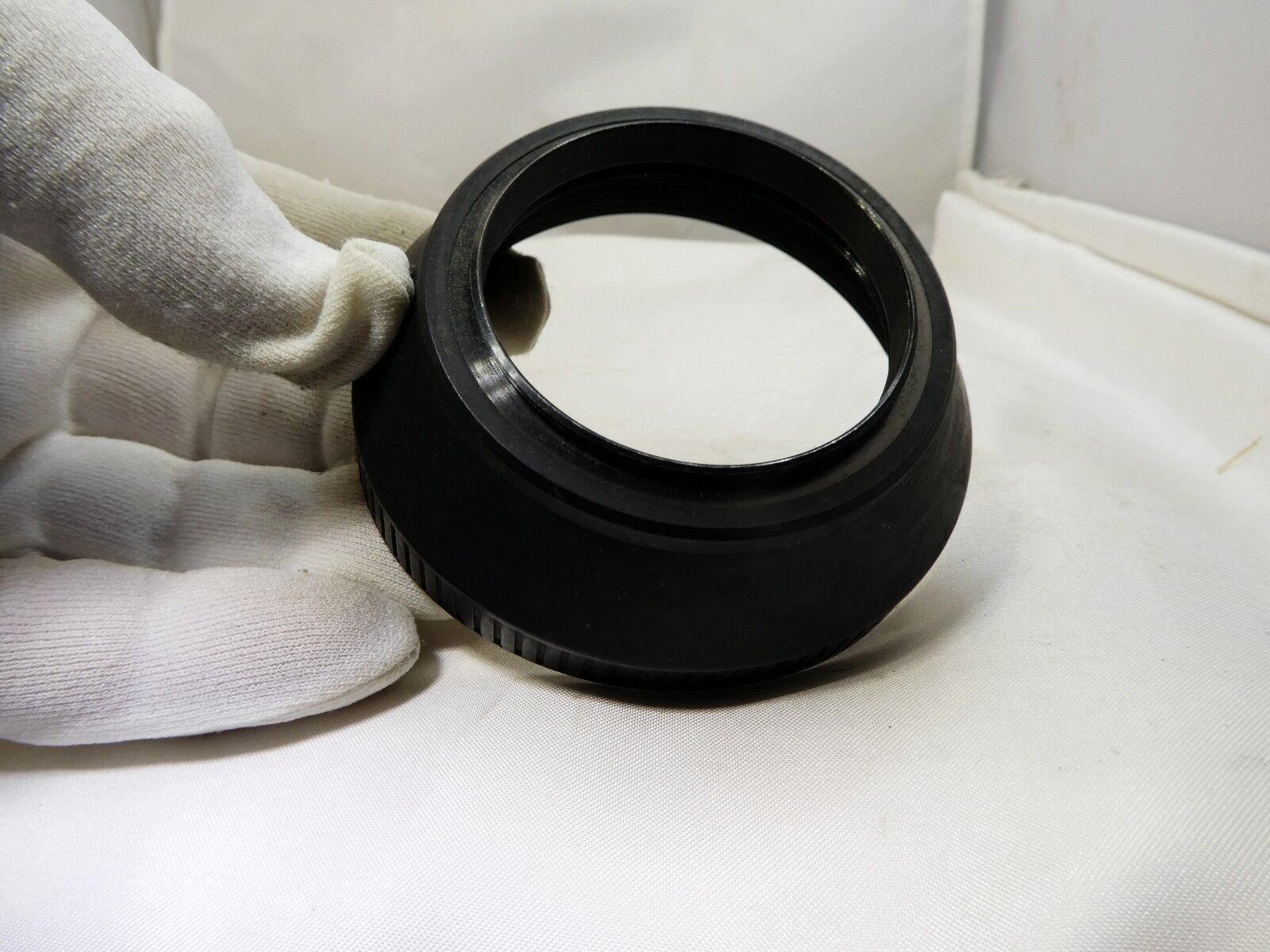 52mm Rubber Lens Hood with plastic rim  made in Japan with threads in the front