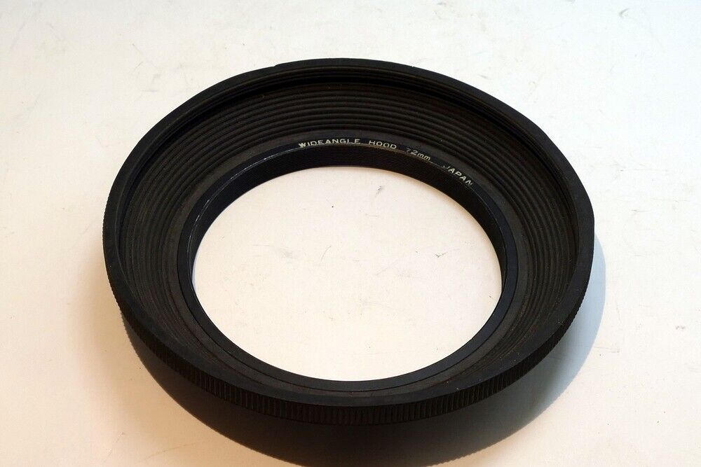 72mm Rubber Lens Hood Shade single threaded wide angle